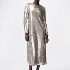 NWT ZARA SEQUIN DRESS 6096/100/808